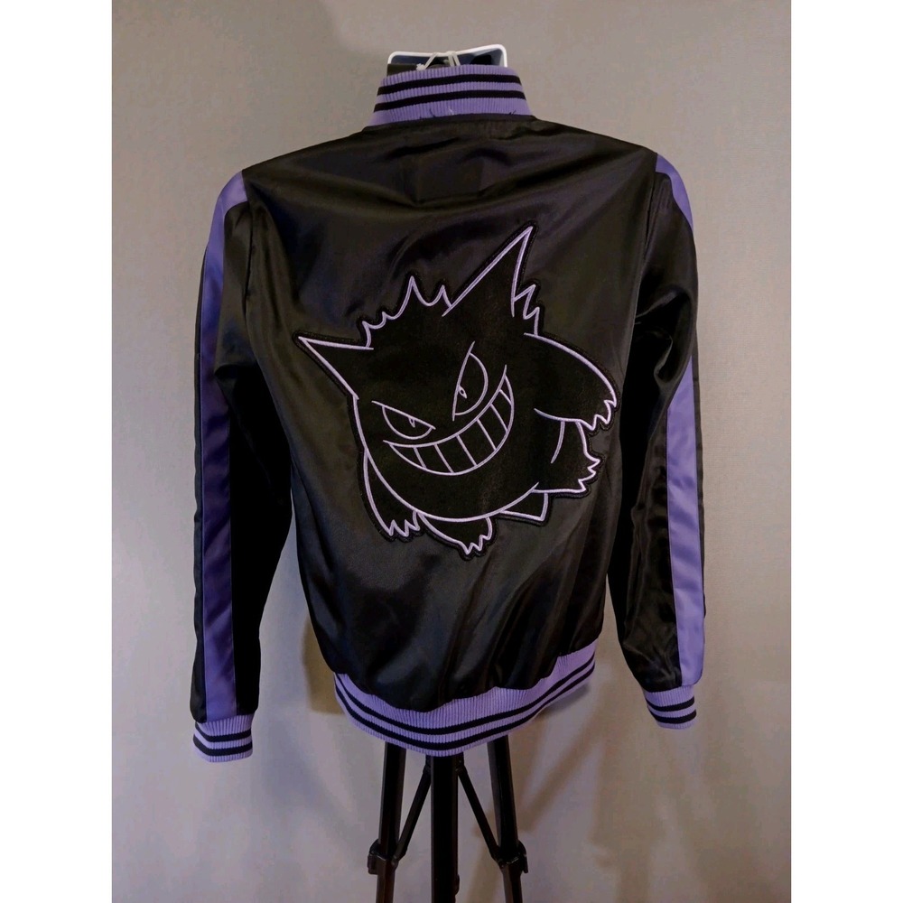 Gengar Pokémon Jacket Black Insulated Snap-Down Jacket - Adult XS. New W/tags